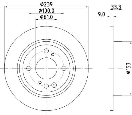 Bremžu diski HELLA 8DD 355 134-681 1