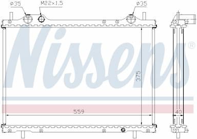 Radiators, Motora dzesēšanas sistēma NISSENS 61792A 6