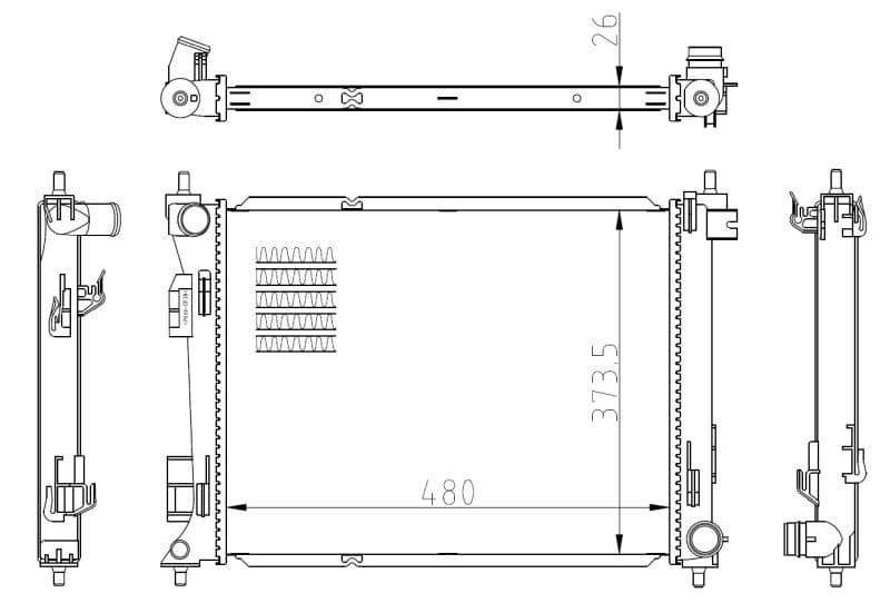 Radiators, Motora dzesēšanas sistēma NRF 550039 1