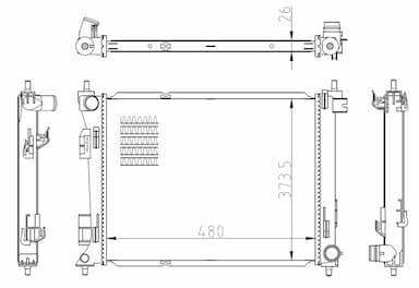 Radiators, Motora dzesēšanas sistēma NRF 550039 1