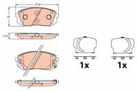 Bremžu uzliku kompl., Disku bremzes
