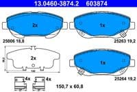 Bremžu uzliku kompl., Disku bremzes