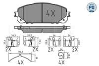 Bremžu uzliku kompl., Disku bremzes