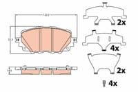 Bremžu uzliku kompl., Disku bremzes