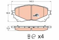 Bremžu uzliku kompl., Disku bremzes