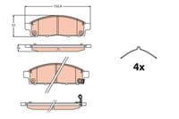 Bremžu uzliku kompl., Disku bremzes
