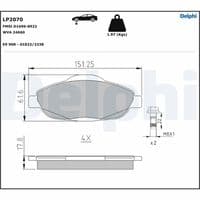 Bremžu uzliku kompl., Disku bremzes