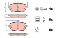 Bremžu uzliku kompl., Disku bremzes