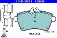 Bremžu uzliku kompl., Disku bremzes