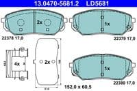 Bremžu uzliku kompl., Disku bremzes