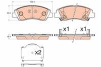 Bremžu uzliku kompl., Disku bremzes