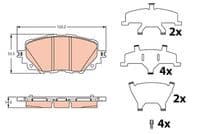 Bremžu uzliku kompl., Disku bremzes