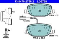 Bremžu uzliku kompl., Disku bremzes