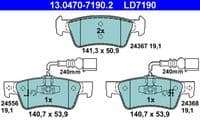 Bremžu uzliku kompl., Disku bremzes