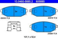 Bremžu uzliku kompl., Disku bremzes