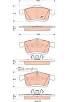 Bremžu uzliku kompl., Disku bremzes