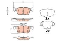 Bremžu uzliku kompl., Disku bremzes