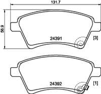 Bremžu uzliku kompl., Disku bremzes