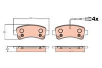 Bremžu uzliku kompl., Disku bremzes