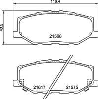 Bremžu uzliku kompl., Disku bremzes