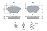 Bremžu uzliku kompl., Disku bremzes