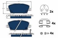Bremžu uzliku kompl., Disku bremzes