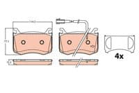 Bremžu uzliku kompl., Disku bremzes