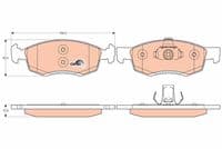 Bremžu uzliku kompl., Disku bremzes