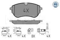 Bremžu uzliku kompl., Disku bremzes