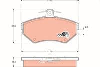 Bremžu uzliku kompl., Disku bremzes