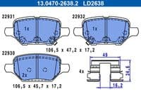 Bremžu uzliku kompl., Disku bremzes
