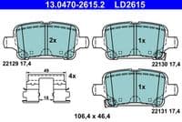 Bremžu uzliku kompl., Disku bremzes