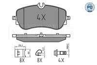 Bremžu uzliku kompl., Disku bremzes