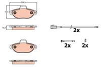 Bremžu uzliku kompl., Disku bremzes
