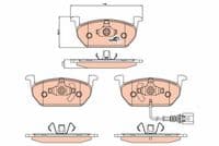 Bremžu uzliku kompl., Disku bremzes