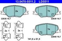 Bremžu uzliku kompl., Disku bremzes