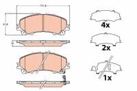 Bremžu uzliku kompl., Disku bremzes