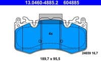 Bremžu uzliku kompl., Disku bremzes