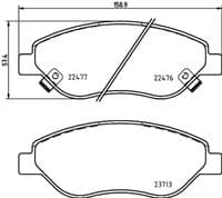 Bremžu uzliku kompl., Disku bremzes