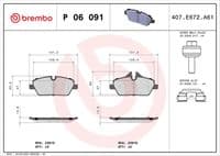Bremžu uzliku kompl., Disku bremzes