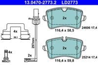 Bremžu uzliku kompl., Disku bremzes