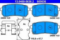Bremžu uzliku kompl., Disku bremzes