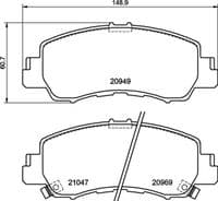 Bremžu uzliku kompl., Disku bremzes