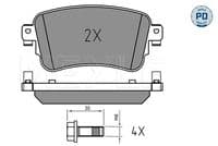 Bremžu uzliku kompl., Disku bremzes