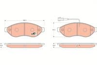 Bremžu uzliku kompl., Disku bremzes