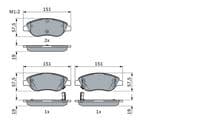 Bremžu uzliku kompl., Disku bremzes