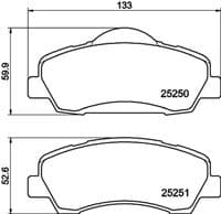 Bremžu uzliku kompl., Disku bremzes