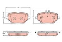 Bremžu uzliku kompl., Disku bremzes