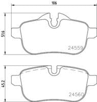 Bremžu uzliku kompl., Disku bremzes
