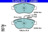 Bremžu uzliku kompl., Disku bremzes